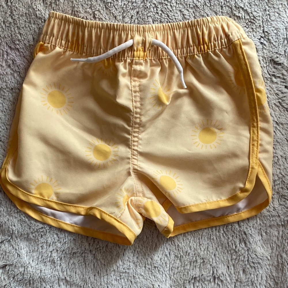 Bundle 3 for $12: Little Earth Yellow Patterned Baby Shorts